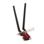 Carte wifi 6e - marque - pcie x1 - 5374 mbps - bluetooth 5. 3 - double antenne 8 dbi Carte wifi 6e - marque - pcie x1 - 5374 mbps - bluetooth 5. 3 - double antenne 8 dbi