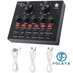 Carte son live - folaya - v8 - bluetooth - multifonctionnelle - r�glage de la r�verb�ration