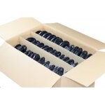 Carton de 80 plots rglables 66  145 mm pour terrasse bois et composite - l: 50 cm - l: 50 cm - noir ...
