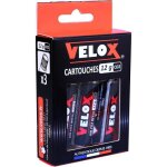 Cartouches co2 velox - lot de 3 - pour regonfler votre chambre  air ou votre boyau - mixte - noir