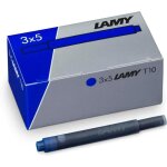 Cartouches dencre - lamy - t10 - grande capacit� - 5 packs - couleur bleu