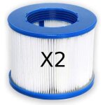 Cartouche filtrante - outile - lot de 2 - 120 plis - 80 mm hauteur - 100 mm diam�tre