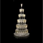 Cascade pour 75 fltes  champagne - 5 disques
