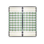 Casi sommier � lattes avec plots de soutien 200x200 cm sans pieds