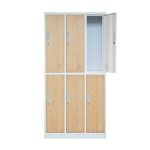 Casier vestiaire 3b2a armoire metallique 6 compartiments rev�tement en poudre 185 cm x 90 cm x 45 cm ...