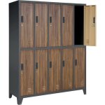 Casier vestiaire 5b2a armoire metallique 10 compartiments revtement en poudre 172 cm x 136 cm x 45 cm ...