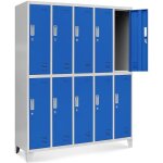 Casier vestiaire 5b2a armoire metallique 10 compartiments revtement en poudre 172 cm x 136 cm x 45 cm ...