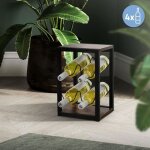 Ml - design casier  vin range bouteilles 24x21x375 cm vintage casier pour 4 bouteilles en bois et mtal ...