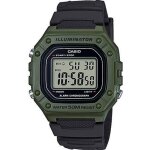 Casio montre sport w - 218h - 3avef - homme - vert kaki - 5 bars