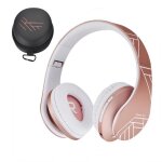 Casque audio pour enfants - powerlocus - p2 - pliable - bluetooth - or rose