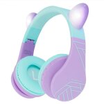 Casque bluetooth sans fil powerlocus p1kids cat powerlocus casque audio pour enfantsteal - violet