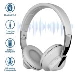 Casque bluetooth - brillsten - 9d audio - micro int�gr� - st�r�o hi - fi - pliable blanc