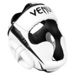 Casque de boxe - venum - elite - cuir shintex premium - mousse triple densit - mixte blanc / noir