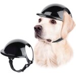 Casque pour chien pour petits et grands chiens casque de moto pour chien avec trous doreille et sangles ...