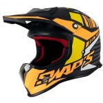 Casque cross enfant swaps s885 - noir - jaune - orange Casque cross enfant swaps s885 - noir - jaune - orange