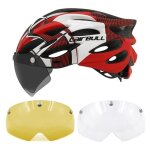 Casque de cyclisme - cairbull - cb - 26 allroad - led visire vtt 54 - 62 cm - rouge / blanc