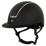 Casque dquitation visire polo br equitation omega painted - noir / chrome - 52 / 54