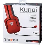 Casque filaire gaming tritton kunai micro pour pc et mac - rouge