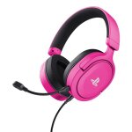 Casque gaming - trust - gxt 498p forta - ps5 licence officielle - cble 12 m - rose