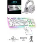 Casque gamer - blanc - ps5 - filaire - confortable - stro