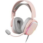 Casque gaming mars gaming mhax rose rgb multiplat + mic amovible 53mm hifi