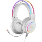 Casque gaming - mars gaming - mhrgb blanc - son spatial - microphone professionnel - �clairage rgb flow ...