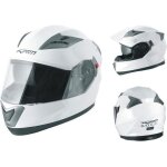 Casque homologu integral moto scooter pare - soleil intgr touring blanc xxl