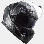 Casque int�gral - vector ii tropical - noir et blanc