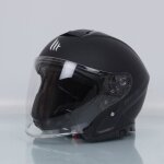 Casque jet mt helmets thunder 3 sv noir mat homme femme taille s 55 - 56cm pour scooter