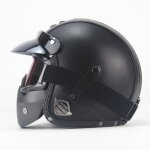 Casque jet de marque casque vlo demi - jet helmet scooter biker casque de moto rtro adulte mixtenoir ...