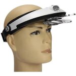 Casque loupe frontale 2 led lampe 5 lens r�paration travail precision magnifier