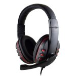 Casque micro heden filaire connecteur usb telecommande int�gr micro pivotant arceau r�glable noir - rouge ...