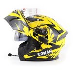 Casque modulable soman955 de moto double lentilles casque bluetooth de sécurité hommes et femmes dot ... Casque modulable soman955 de moto double lentilles casque bluetooth de sécurité hommes et femmes dot ...