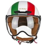 Casque moto - cgm - 801 ebi - blanc / vert / rouge - coque abs - taille 2xl (61 cm)