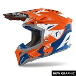Casque moto cross airoh aviator 3 spin - orange fluo matt - 2xl Casque moto cross airoh aviator 3 spin - orange fluo matt - 2xl