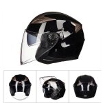 Casque de moto demi - visage abs casque de moto noir1 Casque de moto demi - visage abs casque de moto noir1