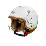 Casque de moto pour enfants 3 - 4 avec visire approuv par le dot 3 - 14 ans demi - casque ouvert pour ...