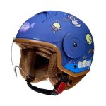 Casque de moto pour enfants 3 - 4 avec visire approuv par le dot 3 - 14 ans demi - casque ouvert pour ...