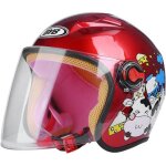 Casque moto enfant scooter casque protection pour fille garçon avec motif chat Casque moto enfant scooter casque protection pour fille garçon avec motif chat