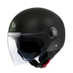 Casque moto jet mt helmets street - noir mat - s (55 / 56 cm)
