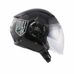 Casque moto jet pull - in open face - holographic - xs