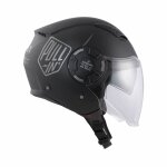 Casque moto jet pull - in open face - matt black - l