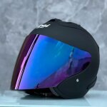 Casque de moto  lentille unique pour femmes et hommesdemi - casque gris hondascurit de la coursechapeau ...