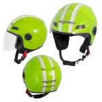 Casque avec moto scooter quad jet visiere ece 22 vert xs