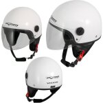 Casque moto scooter vespa jet visiere longue approuvé ece 22 blanc xs Casque moto scooter vespa jet visiere longue approuvé ece 22 blanc xs