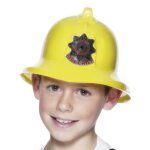 Casque de pompier enfant jaune - smiffys - taille unique - mixte - intrieur - a partir de 3 ans