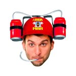 Casque porte cannettes i rhum man - stc - rouge et noir - pour adulte