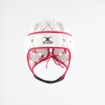 Casque de rugby - gilbert - air - blanc / rouge - taille l