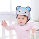 Casque de s�curit� ajustable pour b�b� - moonmini - ours - blanc - protection compl�te - lavable en machine ...