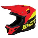 Casque shot furious chase red neon yellow matt